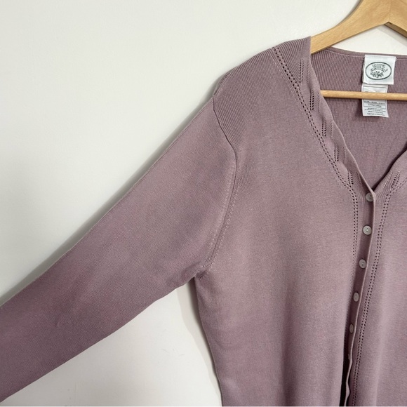 Vintage Laura Ashley Cardigan Size XL Dusty pink/lilac - Picture 3 of 9